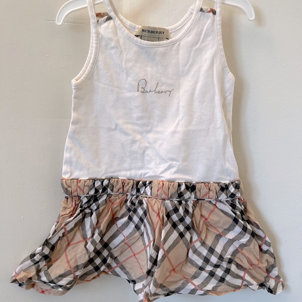 🔥 Baby Girl Burberry Dress Plaid details